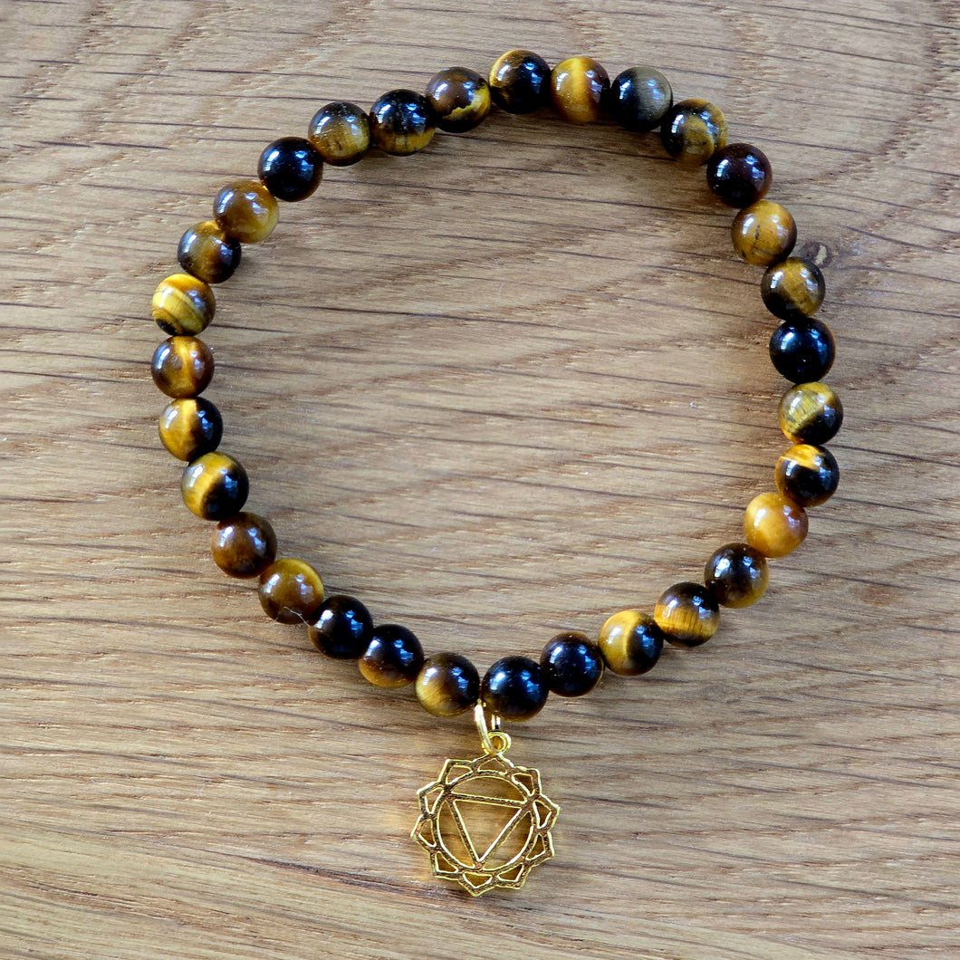 Solarplexuschakra Armband Tigerauge